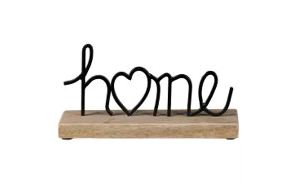 Eisen Schriftzug HOME auf Holz schwarz