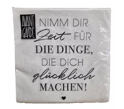 Servietten "Nimm dir Zeit..."