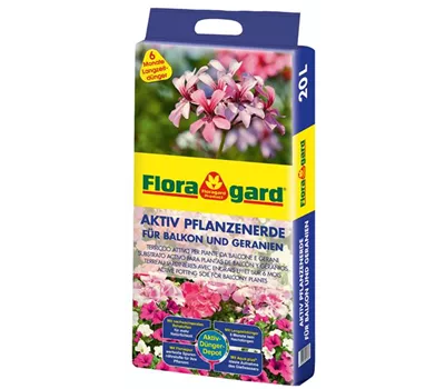 Floragard Aktiv Pflanzenerde für Balkon und Geranien