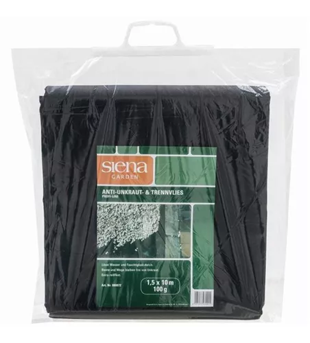 Siena Garden Anti-Unkrautvlies 1,5x10m, 50g schwarz