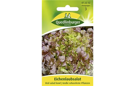 Eichblattsalatsamen 'Red Salad Bowl'