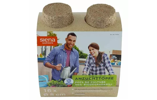 16 Bio-Anzuchttöpfe Ø 8cm