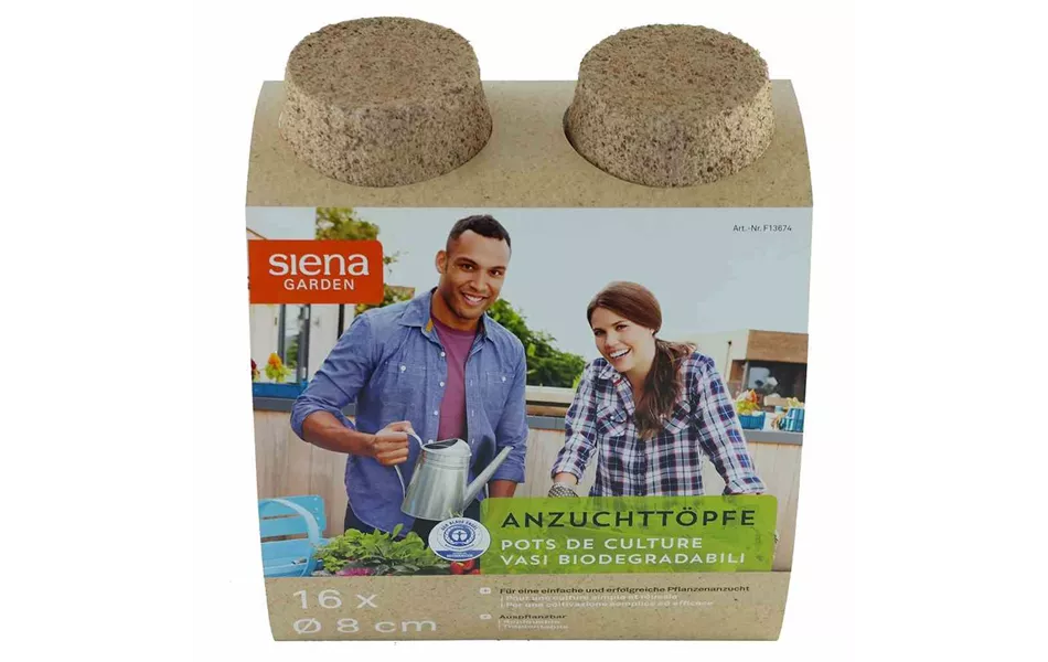 16 Bio-Anzuchttöpfe Ø 8cm