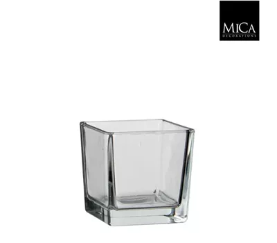 Lotty Vase glas eckig transparent