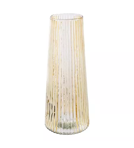 Glas Vase geriffelt ANNA