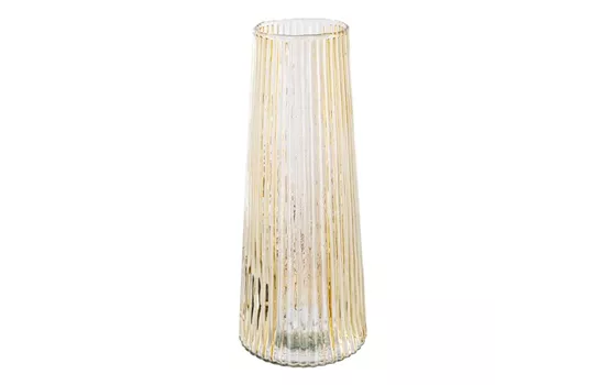 Glas Vase geriffelt ANNA